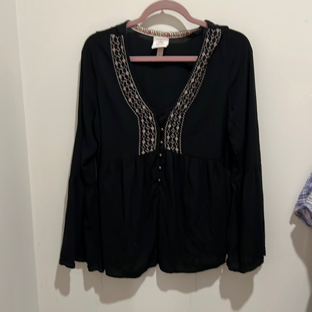 Black gauze tunic